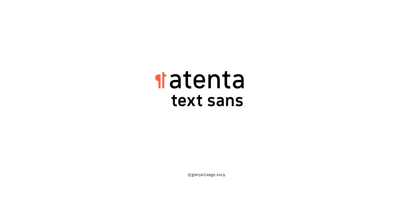 Beispiel einer Atenta Medium-Schriftart